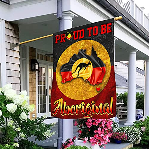Australische Aborigine-Kunst Lawn Sign Doppelseitige Garten Flagge Langlebig Feiertage Flags Décor Für Outdoor Bauernhof Porch S