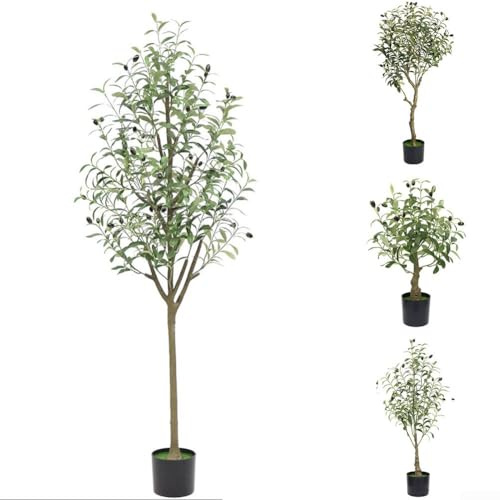 Ramas verdes realistas de olivo sintético bellamente elaboradas para soluciones atemporales de decoración del hogar (A-60 cm)