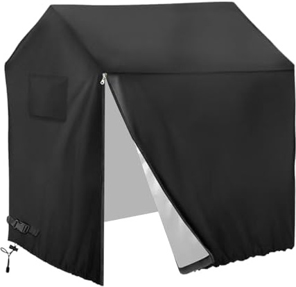 Wooden Playhouse Cover 110x120x140cm 210D Oxford Cloth Outdoor Children Playhouse Cover Waterproof Sun Protection Protective With Adjustable Drawcord And Side Zipper Playhouses Outdoor Tarpaulin