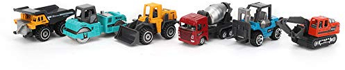SparkFeng Ensemble de modèles de Jouets de Voiture d'ingénierie de Mini Camion en Alliage 1/64, Collection de véhicules de Construction, Pelle à Haute Simulation et Camion à Benne (Modern)