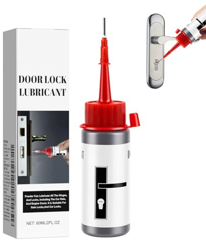 HASAIKA® Graphitpulver für Schlösser, Graphit Spray, 60 ML Graphitfett Für Türschlosszylinder, Fahrzeugschlösser, starre Scharniere, klemmende Schlösser usw, 2 Stück