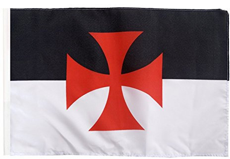 Flaggenfritze Flagge/Fahne Tempelritter + gratis Sticker