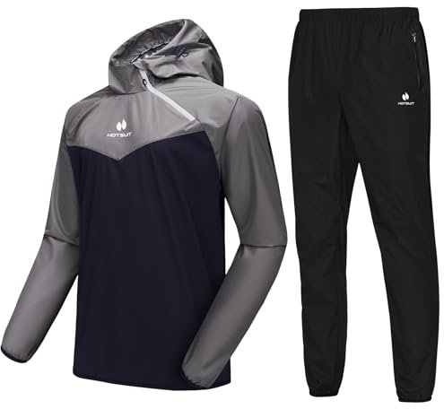 HOTSUIT Schwitzanzug Herren Trainingsanzug Sportanzug Fitness Schwitzanzug Trainingshose - Nano-Silver V2.0