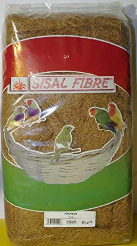 Sisal Fibre Fibra di Cocco Lavorata Ideale per la Costruzione del Nido degli Uccellini Confezione da 500 Grammi