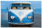 REINDERS Poster, Volkswagen Bulli, Schlafzimmer, Poster, Wanddeko, Room Decor, 150 gr. glänzend Bilderdruckpapier, Blau, 61x91,5cm