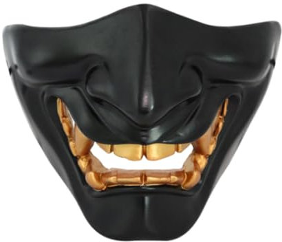 LEJUNJIE Prajna Taktische Airsoft Paintball Half Face Schutzmaske Neuheit Halloween Maske Cosplay Erwachsene Party Dekoration Requisiten