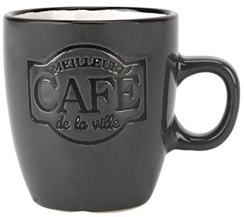 Tasse 15 cl Grès Gamme CHARME Ø 7 cm H 7.5 cm Coloris Gris Décor Bistrot Delys-By-Verceral