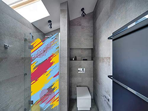Transparentes Vinyl für Duschwände und Badewannen Flecken und Punkte | Mehrere Maße 200x60cm | Beständiger und leicht aufzutragender Klebstoff Dekorativer Aufkleber Dekoratives Design