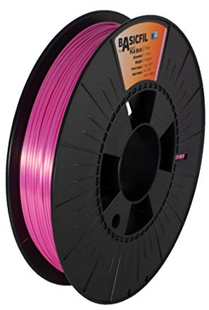 BASICFIL PLA SILK (3D Drucker Filament), 1.75mm, 500g, Rosa (Pink)