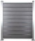 HORI® Design WPC Sichtschutz Komplettset | Stecksystem | Zaun | Garten | Gartenzaun | Lamellenzaun | Windschutz | Zaunelemente 12,47 m I zum Einbetonieren I Grau