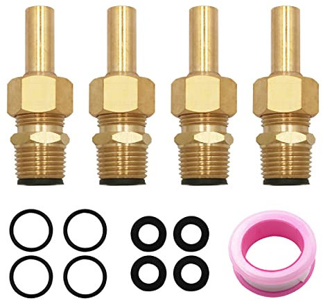 AONELAS Schwimmbad Spa Messing Deck Jet Düse 590041 R0560400 Ersatz für Zodiac Deck Jet Water Design-1/2 NPT, 4 Stück