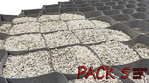 Floratex Stabilisateur de Gravier - Pack 5-75m2-5cm Hauteur (15x15cm) - 1x10m