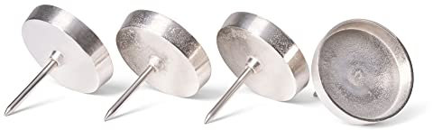 Novaliv 4X Kerzenpick Alu Flach 8,5 cm Kerzenhalter für Adventskranz Kerzenpin Weihnachtskranz