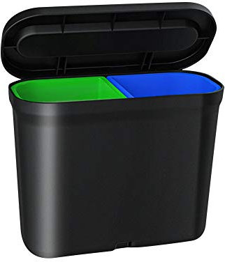 Auto Mülleimer mit Deckel,MoreChioce Doppelzweck Aufbewahrungsbox Hängend Universal Abfalleimer Kunststoff Aufbewahrungsbox Multifunktionale Abfallbehälter Auto Organizer Schwarz