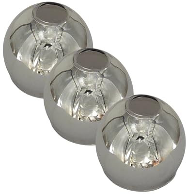 3er-Set Lampenschirm „Smoke“ – Glas Ersatzschirm E14 rauchfarbig, LED-geeignet, Ersatzglas für Pendellampe, Nachttischlampe & Deckenstrahler, elegantes Lampenglas klein, stilvoll & modern