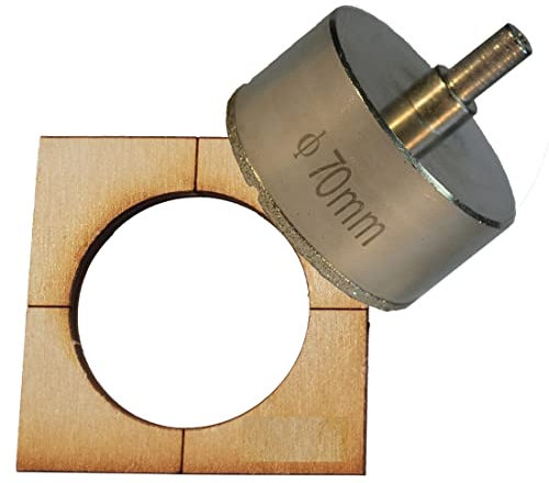 2 3/4 Hole Saw for Tile For Shower Diverter Valve 2 3/4 Waste Pipe Hole Saw Guide Holds In Place Large Diamond Particle Professional Hole Saw for Tile For Porcelain Tile Ceramic Tile Glass Tile 70mm