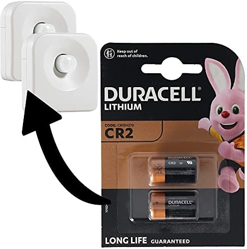 AccuCell Batterien passend für 2 Ledvance SMART+ Motion Sensor, Osram SMART+ Motion Sensor Bewegungsmelder Doppelpack Duracell CR2 Lithium Batterie