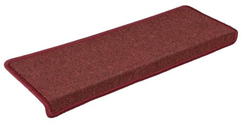 vidaXL Stufenmatten 15 STK. 65x21x4 cm Bordeaux Rechteckiger Rand