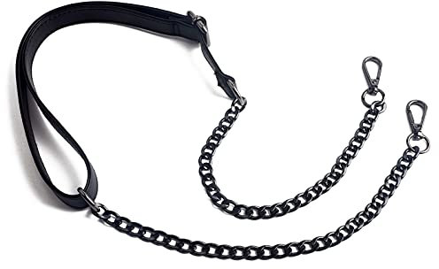 Beaulegan Verstellbare Tasche mit Kettenriemen, f眉r Schultertasche, 140 cm lang (schwarz/gunmetal)