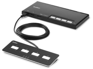 Belkin 4-Port Secure Modular KM Switch PP4.0 W/remote control - 4 computer(s) - 1 local user(s) - 4 x USB - desktop, wall mount - TAA compliant
