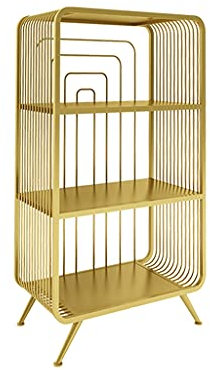 FURUIWUFENG druckerständer Druckerständer Schmiedeeisen Lager Rack File Rack Bücherregal Büro Home Küche Regal Schlafzimmer Nachttisch (Gold) druckerschrank (Size : C)