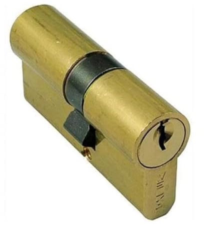 CILINDRO PER SERRATURA DI SICUREZZA IN OTTONE WELKA 43 x 43 = 86 mm CON 3 CHIAVI
