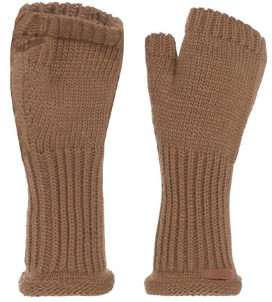 KNIT FACTORY - Cleo Handstulpen - Fingerlose Handschuhe - Gestrickte Handschuhe für Winter - Damen Handstulpen aus Wolle - Hochwertige Qualität - Nude