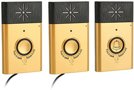 Zunate Smart Wireless Doorbell, Video Doorbell Wireless with Two Way, 2 Outdoor Receivers 1 Indoor Transmitter, Easy Installation (Gold)