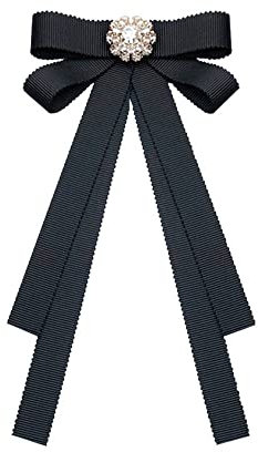 LUMoony 1Pcs Femmes Vintage Broche Broche Noeud Papillon pré-attaché Broche Bijoux Col Cravate Robe Chemise pour Mariage Fête Accessoires