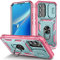 DAWEIXEAU Custodia Galaxy A54 5G,Scorrevole Protezione Fotocamera Cover Antiurto Copertura Custodia per Samsung Galaxy A54 5G (Rosa Verde)