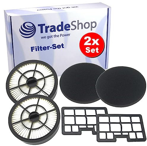 Trade-Shop 6in1 Filter-Set Staubsaugerfilter kompatibel mit Hanseatic VC-T4020ES-2 VC-T4020ES17 Bodenstaubsauger ersetzt 422064 551793 15705486