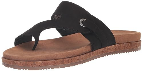 EVANS Damen Sandale Slide Steph, Schwarz, 38 EU Weit
