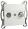 Schneider Electric Asfora TV-SAT-Durchgangsdose 8dB, Unterputz, 2 Ausgänge, weiss, Artikelnummer EPH3470321D