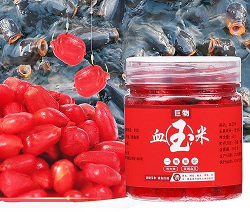 Vilbocr Power Bait Blood Corn Fishing BaitAncient Fermentation Method, Direct Hooking, Designed for large fish, friendly to novice anglers(1.8 Oz)