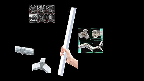 Barra stecca led modulabile componibile sottopensile 220v lampada personalizzata esagonale rombo freccia lineare cornice ricambi nido d'ape led connettori curve alimentazione (Stecca led 56cm)