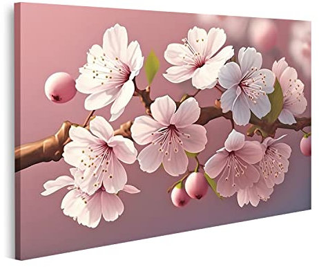 islandburner cuadro sobre lienzo Sakura flores cerezo flor cuadros murales póster