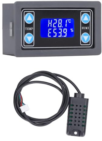Temperatur-Feuchtigkeits-Steuermodul, Temperatur-Feuchtigkeitsregler mit Zwei Relaisausgängen, Digitaler Thermostat, Hygrostat-Steuerung, Temperaturregler
