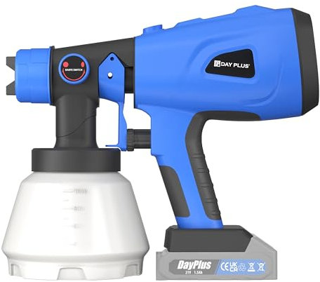 Fence & Decking Paint Sprayer with 800ML Container, 3 Patterns Spray, Cordless Spray Gun - Easy to Clean, Adjustable Flow up to 500ML/MIN (Battery Not Included)