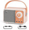 Upgraded Retro Bluetooth Speaker,Vintage Radio with Old Fashioned Classic Style, Bluetooth 5.1 Wireless Connection, Support TF Card, U Disk and AUX Audio Input (Orange)
