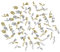 Lot de 80 Breloques en métal Rose 3D pour Ongles - Bijoux pour Ongles - Fleurs dorées et argentées - Breloques Florales pour Ongles - Accessoires de Bricolage
