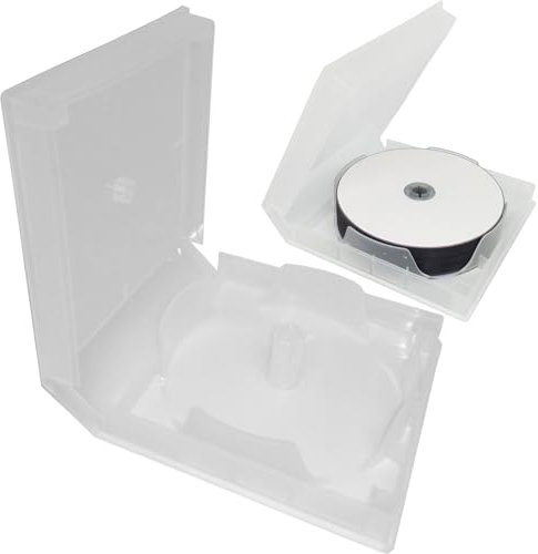 MP-Pro Leere Spindel CD-Box 141x137x35 mm, 20er CD Hüllen aus PP Plastik Transparent, Aufbewahrungsbox für 20 CD, DVD oder Blu-Ray Rohlinge (10 Stück)