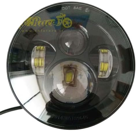 Cafè Race Parabola für Scheinwerfer 7 Zoll mit LED, zugelassen