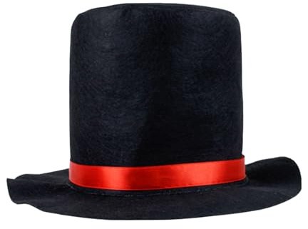 XNHIU Schneemann Hut Schneemann Faschingskostüme Schwarz Top Hüte Schneemann Dekoration für Weihnachten Party