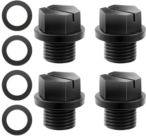 Paquete de 4 Tapones de Drenaje para Bomba de Piscina Accesorios para Agua con Juntas Tóricas Compatible con Hayward SPX1700FG y Maxflo Series Juntas Piezas Plástico Negro Piscina