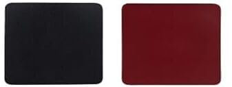 MODE BLEND Reversible Mouse Pad Premium Textured Mousepad 25X21 cm PU Leather Gaming Pad Mat Desk Pad Waterproof with Comfort and Durability for Computers, Laptop, Office & Home (Black & Red)