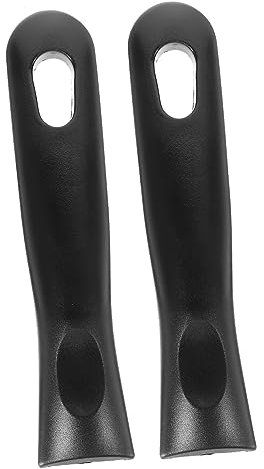 CIYODO 2 Pezzi Manico per Pentola in Bachelite Manico di Ricambio Antiscottatura Impugnatura Lunga Foro Preparato Sostituzione