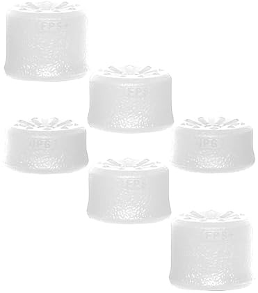 6PCS Pulgar Grips Juego de Tapas para PS5 Pro/PS5 slim/PS5 Gamepad Thumbstick Joystick Grip Caps Tapas para Stick Analógico (Blanco)