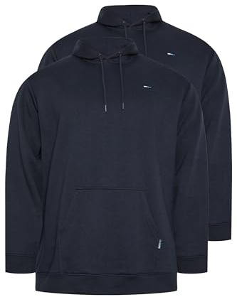 BadRhino Big & Tall 2 Pack Navy Core Hoodies - Men's - Plus Size Curve