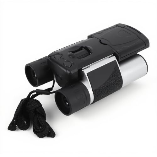 Digital Binoculars with Camera, 8x Digital Zoom High Powered Binoculars, 2.5K Videos 48MP Camera, 2 Inch Color Screen, 25mm Objective Lens, for Bird Watching Hunting (Silver)