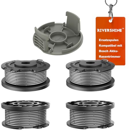 Rivershine F016800569 Ersatzspule kompatibel mit Bosch EasyGrassCut 18 23 26 SL Akku-Rasentrimmer, Ø1,6 mm-5m Länge kompatibel mit EasyGrassCut Akku-Rasentrimmer